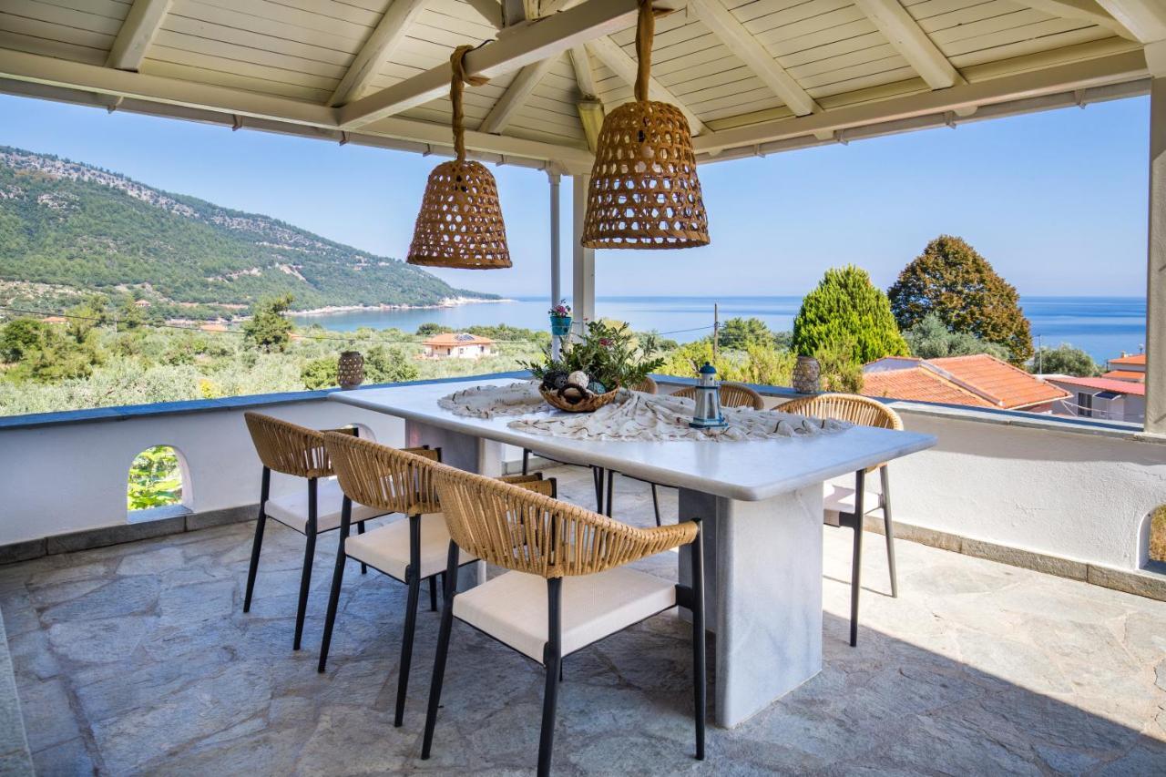 Vista Del Mare Luxury Villa Koinyra Exteriör bild