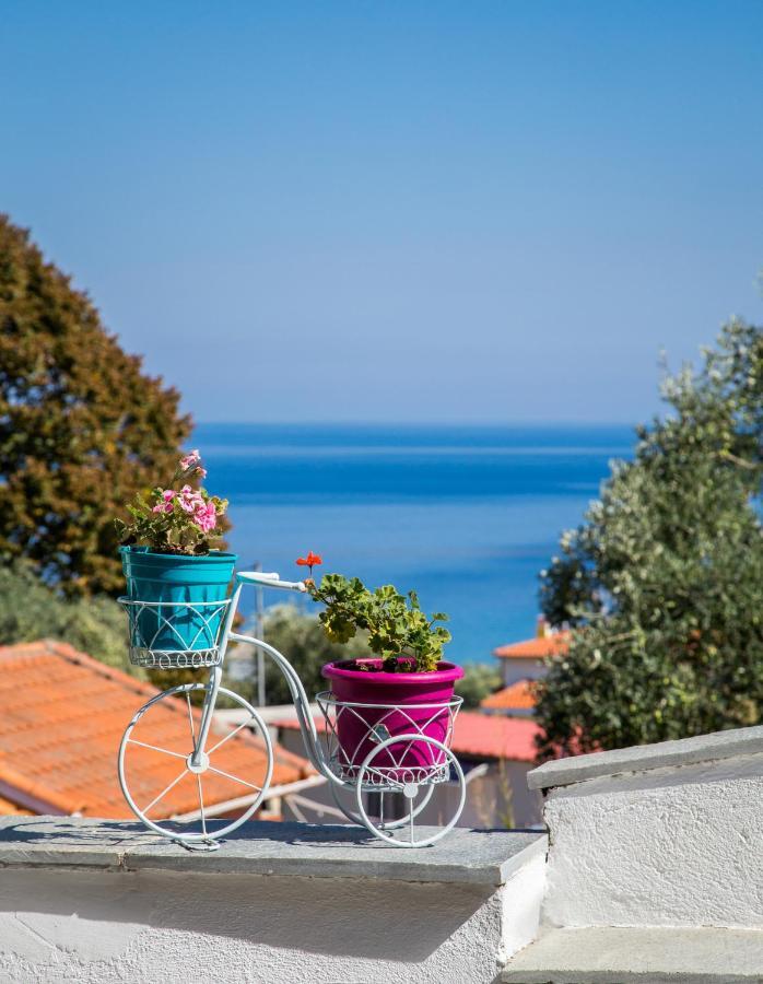 Vista Del Mare Luxury Villa Koinyra Exteriör bild