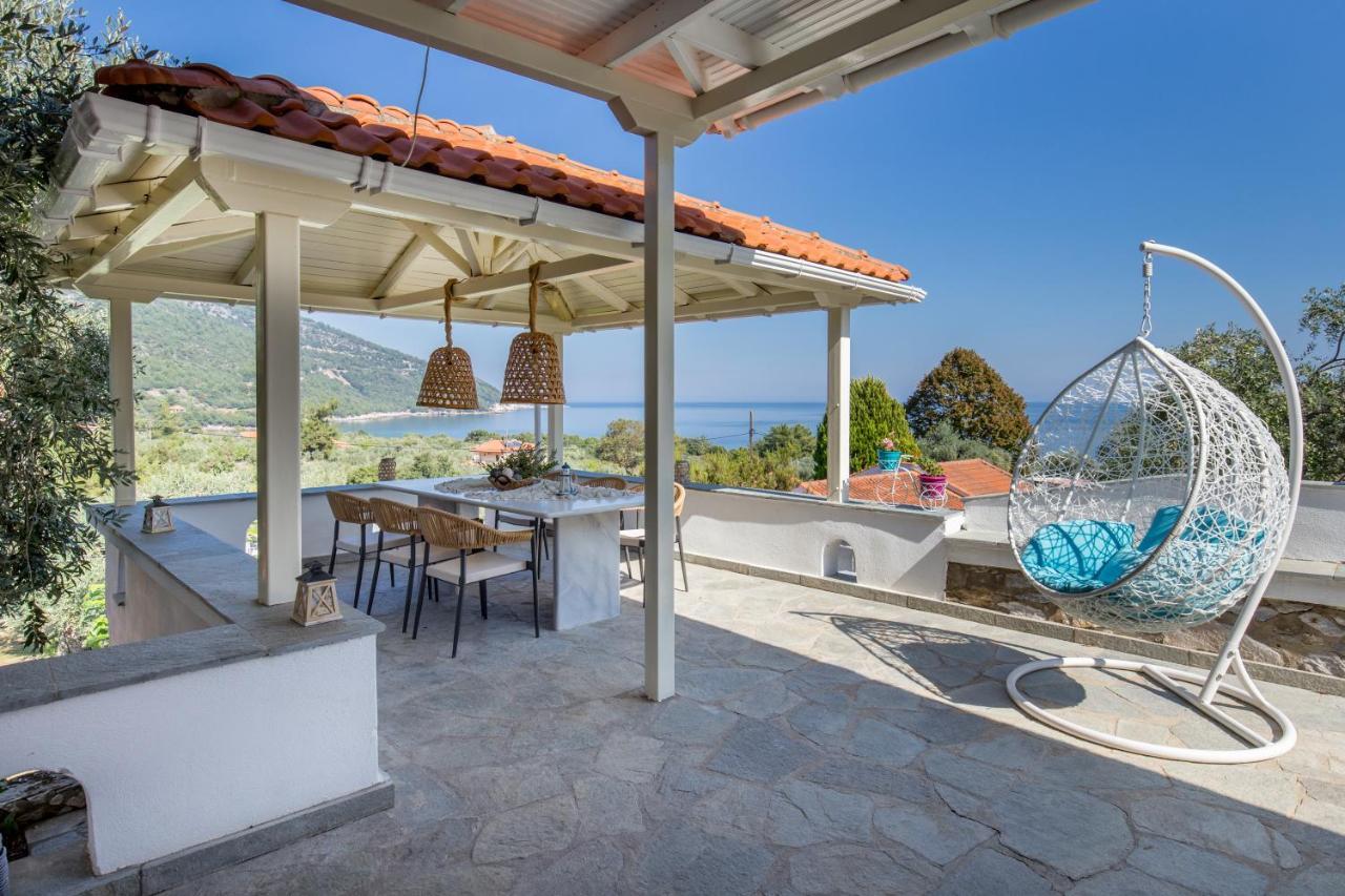 Vista Del Mare Luxury Villa Koinyra Exteriör bild