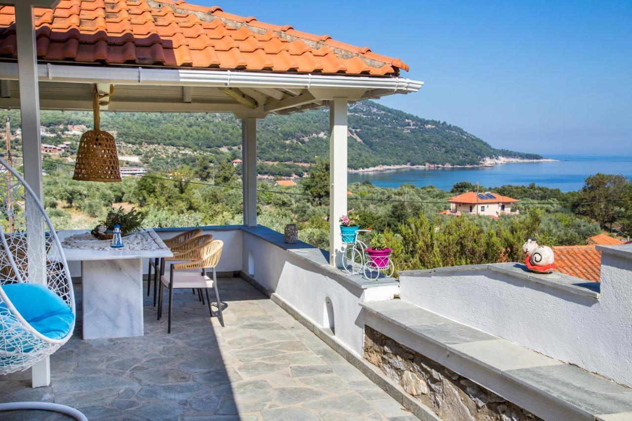 Vista Del Mare Luxury Villa Koinyra Exteriör bild